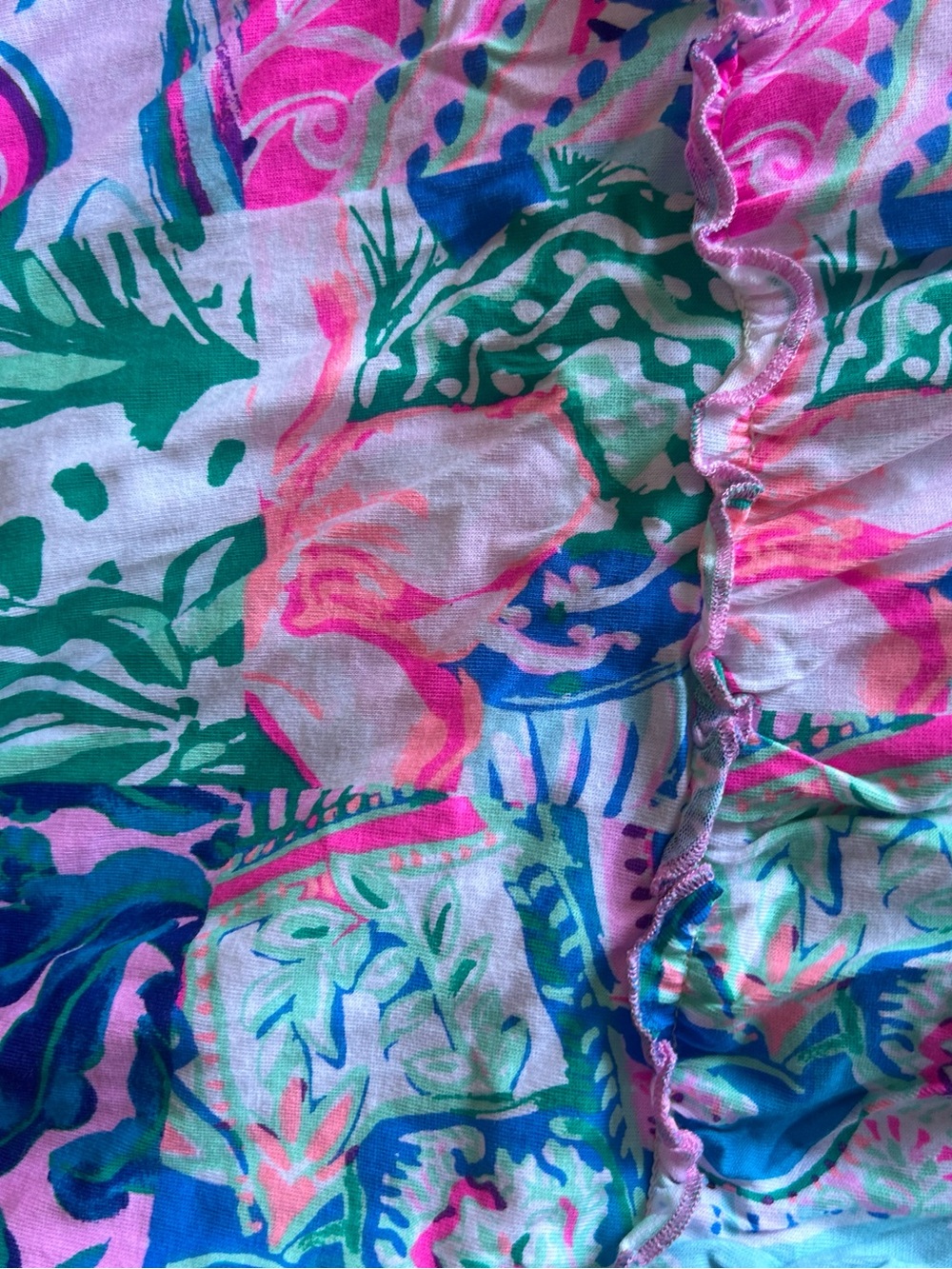 Lilly Pulitzer Pink, Turquoise & Purple Printed Patchwork Dress - Picture 5 of 5